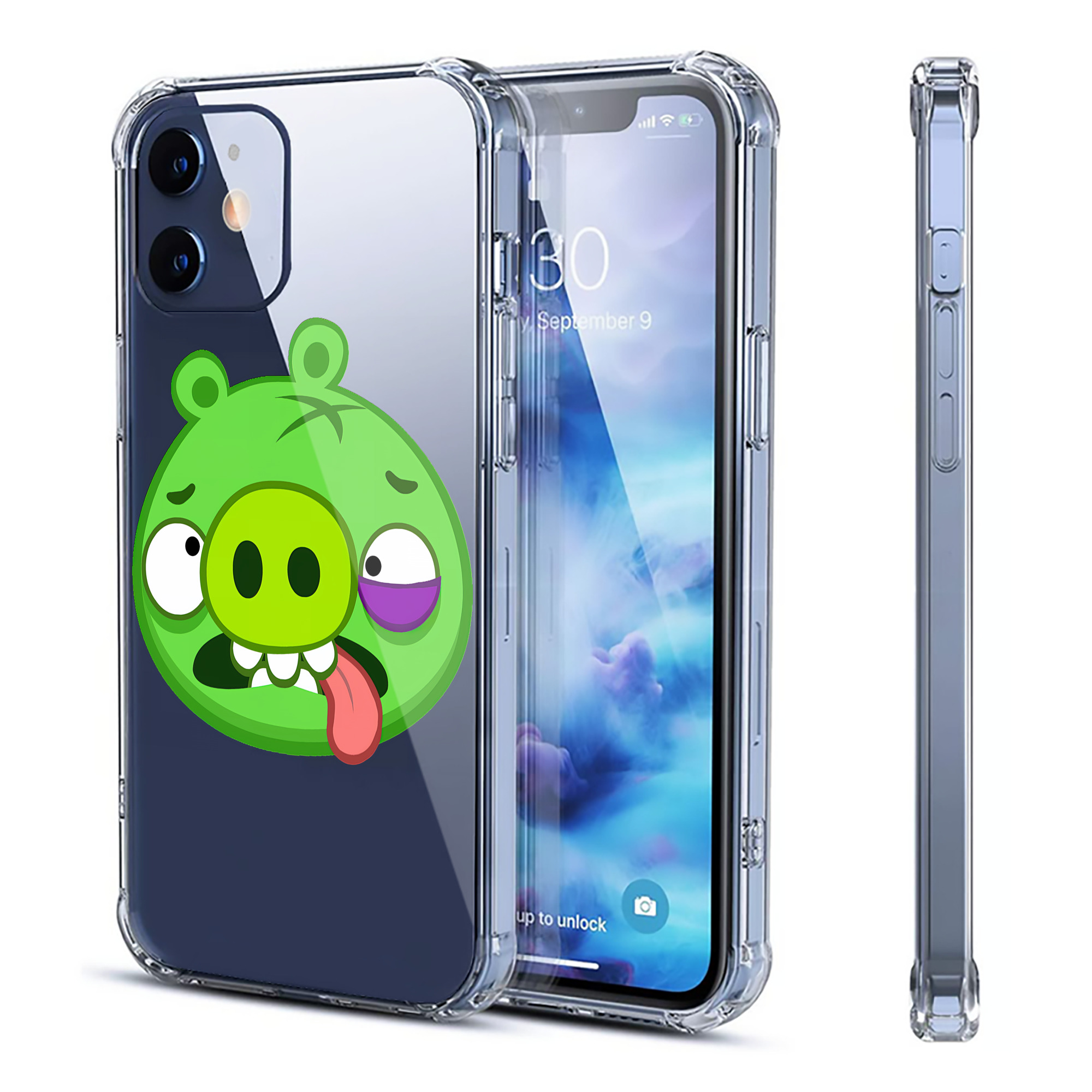 （画像用） Angry Birds アングリーバード 【iPhone 12シリーズ対応】透明スマホケース（クリアソフトケース）